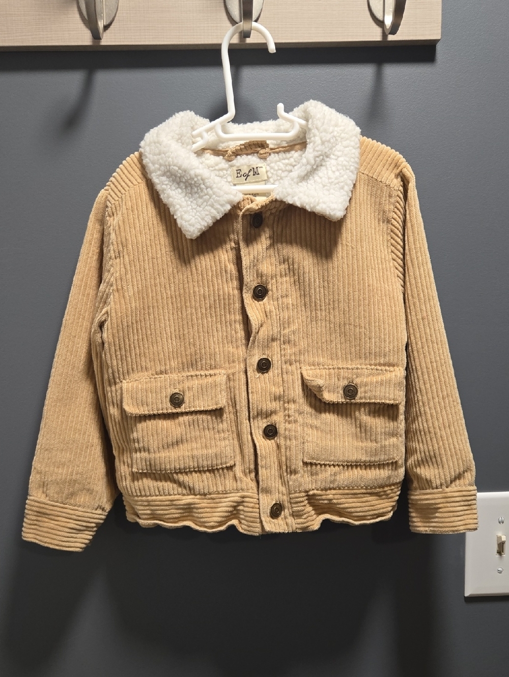 Kids Corduroy Sherpa-Trim Jacket